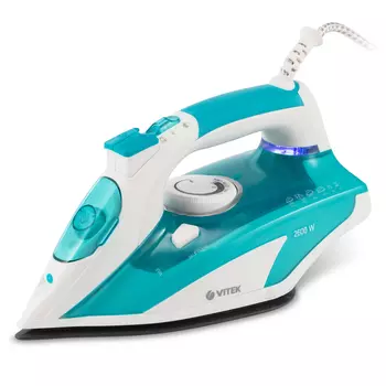 Утюг Vitek VT-8355 2.6 кВт, длина шнура 1.8 м, бирюзовый/белый (VT-8355)