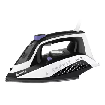 Утюг Vitek VT-8360 2.4 кВт, длина шнура 1.8 м, черный/белый (VT-8360)