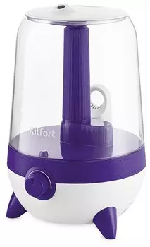 Увлажнитель воздуха ультразвуковой 3,5, до 20м², 280 мл/ч, ароматизация / ионизация, белый/фиолетовый, Kitfort КТ 2828-1 (1612587)