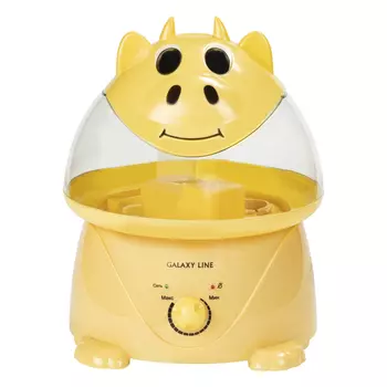 Увлажнитель воздуха ультразвуковой 3л., до 25м², 400 мл/ч, желтый, Galaxy LINE GL8009 (гл8009л)