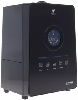 Увлажнитель воздуха ультразвуковой 5.5л., до 30м², 350 мл/ч, ионизация, черный, Royal Clima Ankona RUH-A350/5.5E-BL