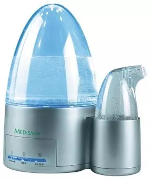 Увлажнитель воздуха Medisana Medibreeze ультразвуковой, до 15 м, ароматизация, серебристый