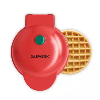 Вафельница Daswerk WM-1 350 Вт, красный/черный (455523)
