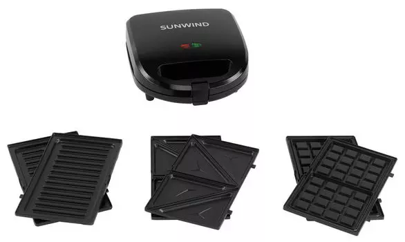 Вафельница SunWind SUN-SM-41 750 Вт, черный