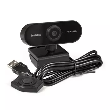 Веб-камера ExeGate Stream C925 FullHD T-Tripod, 2 MP, 1920x1080, встроенный микрофон, USB 2.0, черный (EX287379RUS)