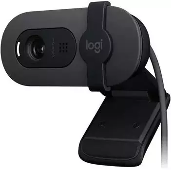 Веб-камера Logitech Brio 100, 2 MP, 1920x1080, встроенный микрофон, USB Type-C, графит (960-001587)