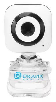 Веб-камера OKLICK OK-C8812, 0.3 MP, 640x480, встроенный микрофон, USB 2.0, белый (1455922)