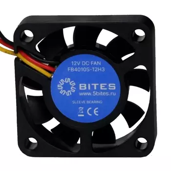 Вентилятор 5BITES FB4010S-12H3, 40 мм, 6000rpm, 23 дБ, 3-pin, 1шт (FB4010S-12H3)