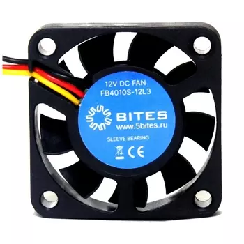 Вентилятор 5BITES FB4010S-12L2, 40 мм, 5000rpm, 22 дБ, 2-pin, 1шт (FB4010S-12L2)