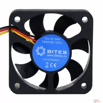 Вентилятор 5BITES FB5010S-12H3, 50 мм, 5500rpm, 28.1 дБ, 3-pin, 1шт (FB5010S-12H3)