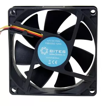 Вентилятор 5BITES FB8025S-12H3, 80 мм, 3000rpm, 30 дБ, 3-pin, 1шт (FB8025S-12H3)