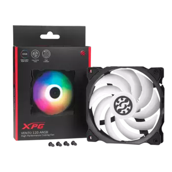 Вентилятор Adata XPG VENTO 120 ARGB, 120 мм, 1200rpm, 23 дБ, 3-pin, 1шт, ARGB (VENTO120ARGB-BKCWW)