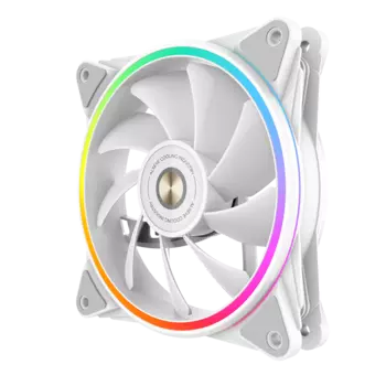 Вентилятор Alseye Halo PRO, 120 мм, 2100rpm, 26 дБ, 4-pin, 1шт, белый, ARGB подсветка (HALO PRO W)