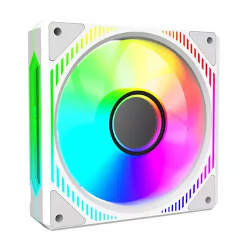 Вентилятор Alseye Mirror White, 120 мм, 2000rpm, 35 дБ, 4-pin PWM + 3-pin 5V ARGB, 1шт, белый, ARGB подсветка (Mirror-W-P)