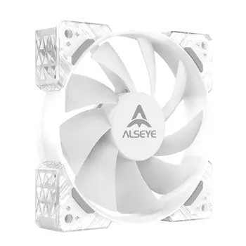 Вентилятор Alseye N12-W, 120 мм, 1800rpm, 34.5 дБ, 4-pin, 1шт, белый, ARGB подсветка (N12-W)