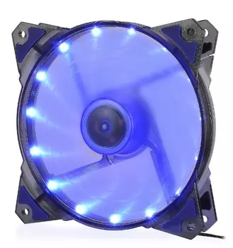 Вентилятор Crown CMCF-12025S-1221, 120 мм, 1650rpm, 28 дБ, 3-pin+4-pin Molex, 1шт, синяя подсветка (CM000002224)