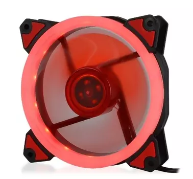Вентилятор Crown CMCF-12025S-1230, 120 мм, 1650rpm, 23 дБ, 3-pin+4-pin Molex, 1шт, красная подсветка (CM000002227)