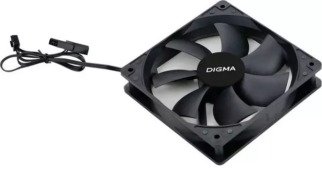 Вентилятор DIGMA DFAN-80, 80 мм, 1800rpm, 23 дБ, 3-pin+4-pin Molex, 1шт, черный (DFAN-80)