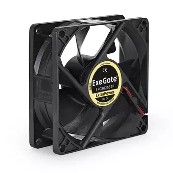 Вентилятор ExeGate 24DC EX08025S2P-24, 80 мм, 2800rpm, 28 дБ, 2-pin, 1шт, черный (EX295206RUS)