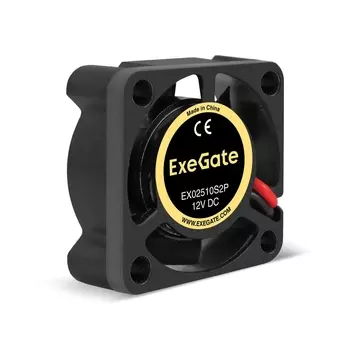Вентилятор ExeGate EX02510S2P, 25 мм, 10000rpm, 22 дБ, 2-pin, 1шт, черный (EX295212RUS)