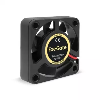 Вентилятор ExeGate EX04010B2P, 40 мм, 5500rpm, 26 дБ, 2-pin, 1шт, черный (EX295218RUS)