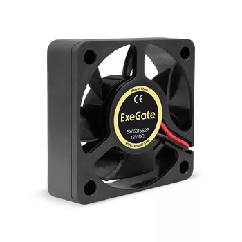 Вентилятор ExeGate EX05015S2P, 50 мм, 5500rpm, 30 дБ, 2-pin, 1шт, черный (EX295221RUS)