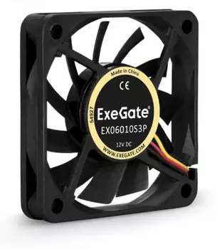 Вентилятор ExeGate EX06015S3P-24, 60 мм, 4800rpm, 34.1 дБ, 3-pin, 1шт, черный (EX297075RUS)