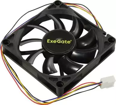 Вентилятор ExeGate EX08015B4P-PWM, 80 мм, 2600rpm, 24 дБ, 4-pin PWM, 1шт (EX288924RUS)
