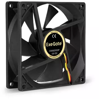 Вентилятор ExeGate EX09225B2P, 92 мм, 2150rpm, 27 дБ, 2-pin, 1шт, черный (EX295241RUS)