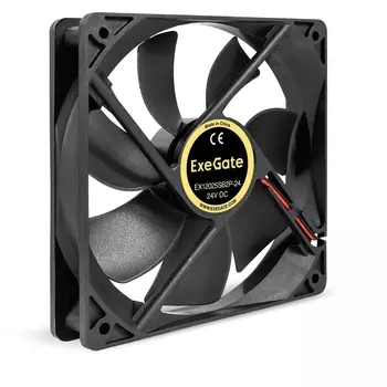 Вентилятор ExeGate EX12025B2P-24, 120 мм, 2150rpm, 35.3 дБ, 2-pin, 1шт, черный (EX295211RUS)