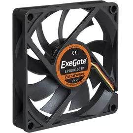 Вентилятор ExeGate ExtraPower EP08015S3P, 80 мм, 2500rpm, 26 дБ, 3-pin, 1шт (EX283374RUS)