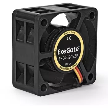 Вентилятор ExeGate ExtraPower EX04020S2P-5, 40 мм, 7000rpm, 35.5 дБ, 2-pin, 1шт, черный (EX295197RUS)