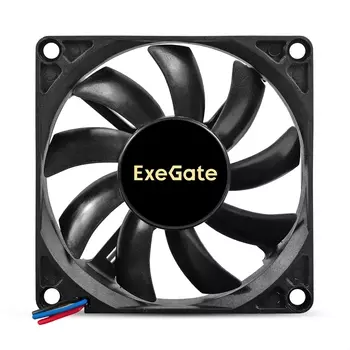 Вентилятор ExeGate ExtraSilent ES08015S2P, 80 мм, 1600rpm, 16.5 дБ, 2-pin, 1шт, черный (EX295233RUS)