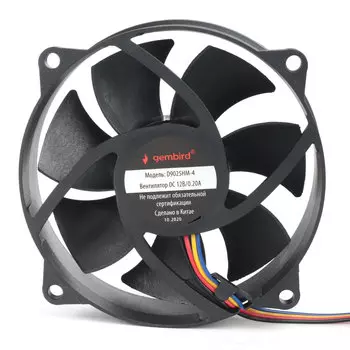 Вентилятор Gembird D9025HM-4, 90 мм, 2500rpm, 31 дБ, 4-pin, 1шт (D9025HM-4)