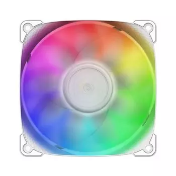 Вентилятор Geometric Future Squama 2501W Single Pack, 120 мм, 2000rpm, 34.2 дБ, 4-pin PWM, 1шт, белый, ARGB подсветка (GF_SQM-2501W-SP)
