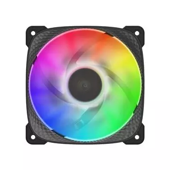 Вентилятор Geometric Future Squama 2505B Single Pack, 120 мм, 2000rpm, 35.1 дБ, 4-pin PWM, 1шт, черный, ARGB подсветка (GF_SQM-2505B-SP)