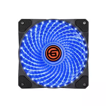 Вентилятор Ginzzu 12LB33, 120мм, 1200rpm, 24 дБ, 4-pin Molex, 1шт, синий (12LB33)