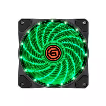 Вентилятор Ginzzu 12LG15, 120мм, 1200rpm, 24 дБ, 4-pin Molex, 1шт, зеленый (12LG15)