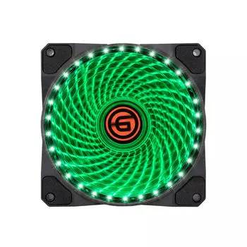 Вентилятор Ginzzu 12LG33, 120 мм, 1200rpm, 24 дБ, 4-pin Molex, 1шт, зеленый (12LG33)