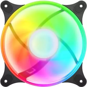 Вентилятор GMNG GG-CF120ARGB4-PWMBK, 120 мм, 2000rpm, 28 дБ, 4-pin PWM, 1шт, черный, ARGB подсветка (GG-CF120ARGB4-PWMBK)