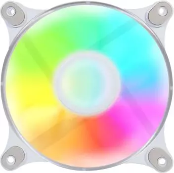 Вентилятор GMNG GG-CF120ARGB4-PWMWH, 120 мм, 2000rpm, 28 дБ, 4-pin PWM, 1шт, белый, ARGB подсветка (GG-CF120ARGB4-PWMWH)