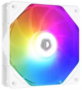 Вентилятор ID-COOLING, 120 мм, 1800rpm, 35.2 дБ, 4 pin Male / 4 pin Female, 1шт, белый, ARGB подсветка (TF-12025-PRO-ARGB WHITE)