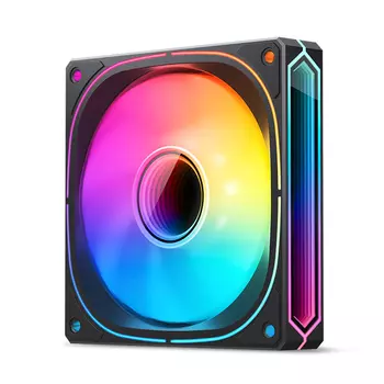 Вентилятор JONSBO FR-505B, 120 мм, 1500rpm, 30 дБ, 4-pin PWM, 1шт, черный, ARGB подсветка (CL_JB_FR-505B)