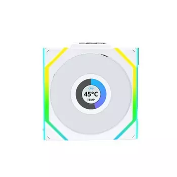 Вентилятор Lian Li UNI Fan SL WIRELESS LCD 120 Reverse Blade, 120x124мм мм, 1900rpm, 31 дБ, 4-pin PWM, 1шт, белый, ARGB подсветка (UF_12RSLLCD1W1W_WHITE)
