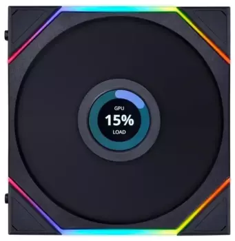 Вентилятор Lian Li UNI Fan TL 140 LCD, 140 мм, 1600rpm, 28.5 дБ, 7-pin, 1шт, черный, ARGB подсветка (G99.14TLLCD1B.00)