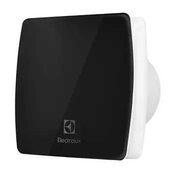 Вентилятор накладной осевой, 10 см, 1.67 м/мин, 15 Вт, 33 дБА, обратный клапан, Electrolux Glass EAFG-100 black ( НС-1490274)