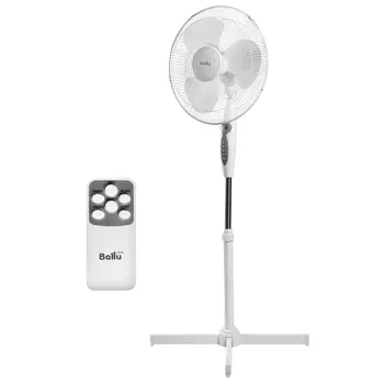 Вентилятор напольный осевой Ballu BFF-840 45 Вт, скоростей: 3, лопасти 38 см, поворот, наклон, белый, пульт ДУ (BFF-840) 1 шт