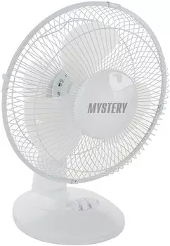 Вентилятор настольный осевой, 25Вт, скоростей: 2, лопасти 20см, белый, MYSTERY MSF-2444