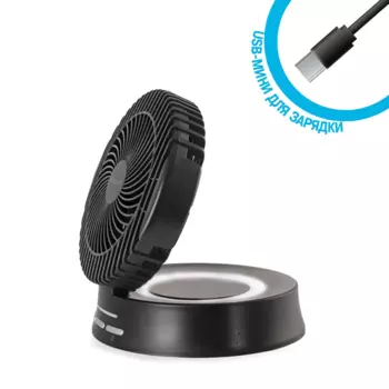 Вентилятор настольный осевой COOLFORT CF-2000 5 Вт, скоростей: 3, лопасти 14.5 см, наклон, черный (CF-2000)