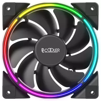 Вентилятор PCCooler CORONA RGB, 120мм, 1800rpm, 31.4 дБА, 4-pin PWM, 1шт, RGB (CORONA RGB)